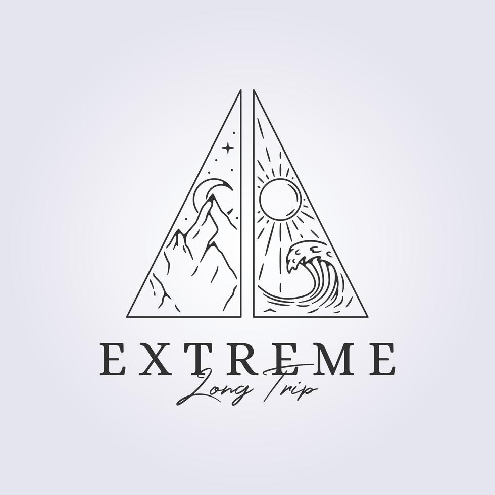 extreme avontuurlijke reizen verkennen logo vector illustratie ontwerp