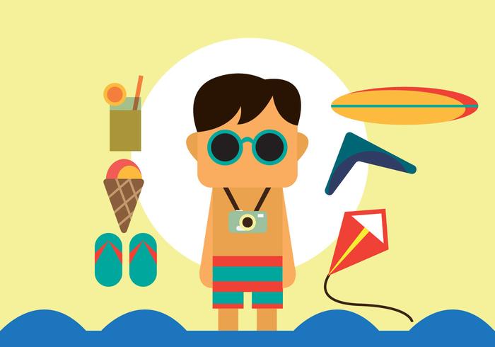 Gratis Strand Zomer Vector Pack