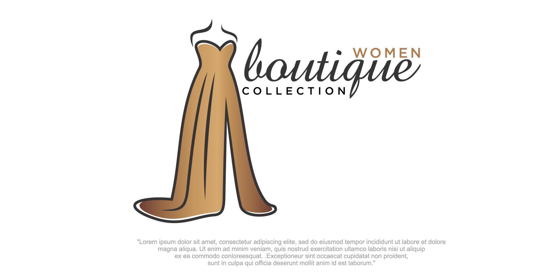 luxe boutique logo-sjablonen vector