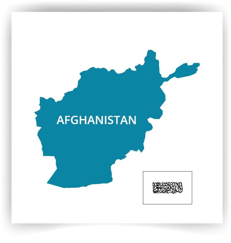 afghanistan kaart en vlag van het islamitische emiraat afghanistan vector