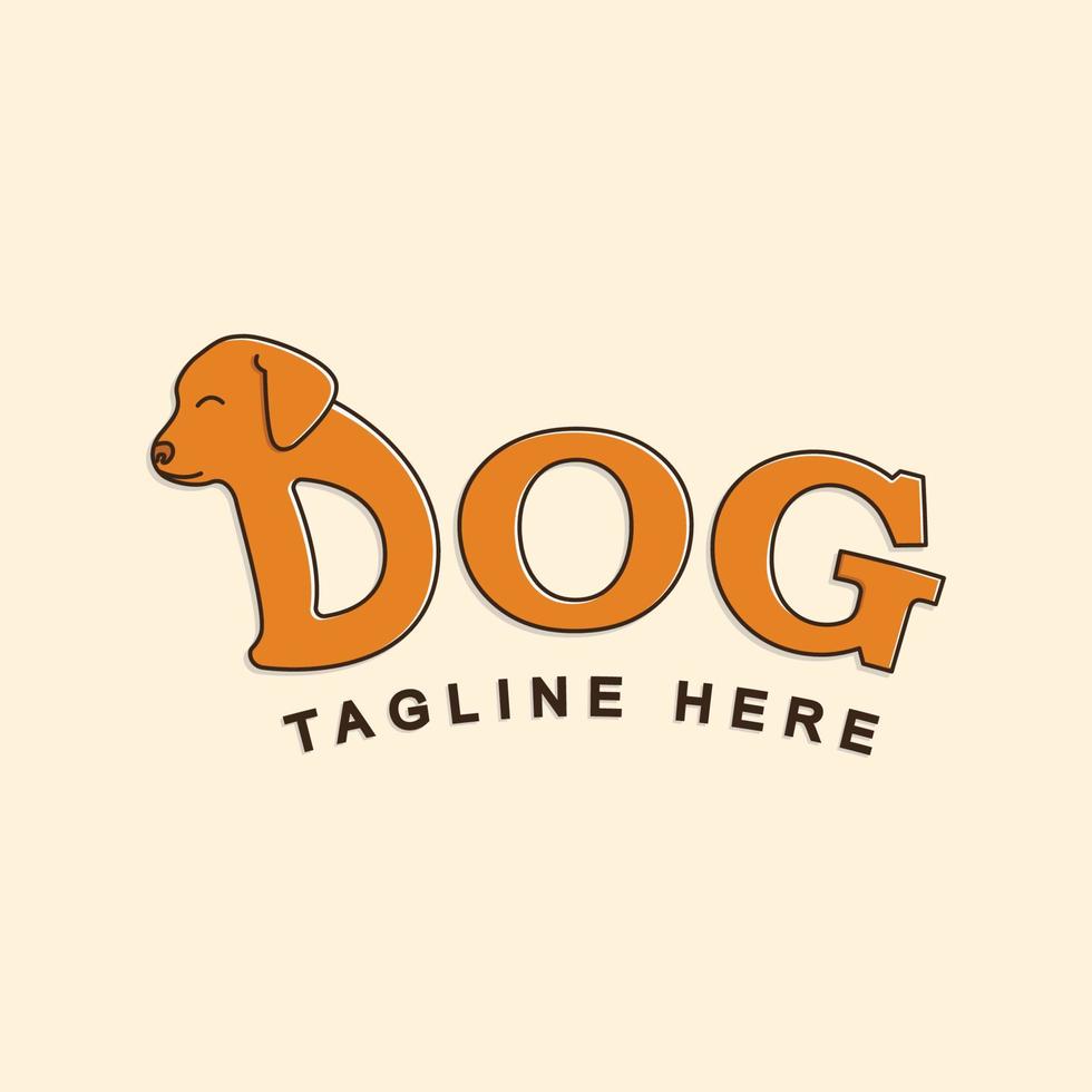 hond belettering logo vector