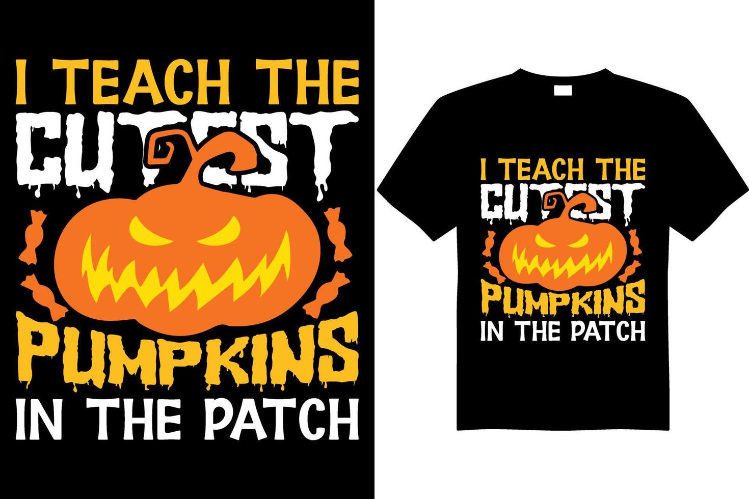 halloween pompoen t-shirt ontwerp vector