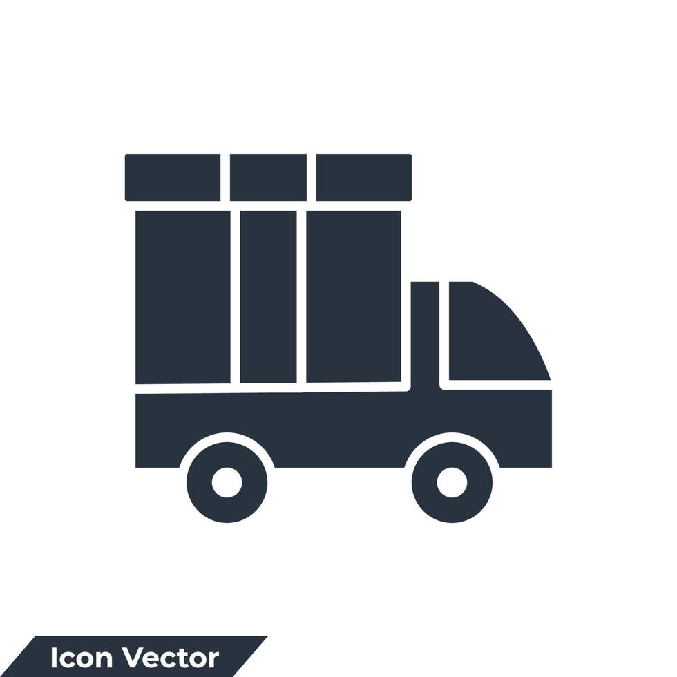 snelle levering vrachtwagen pictogram logo vectorillustratie. snelle verzending symboolsjabloon voor grafische en webdesign collectie vector