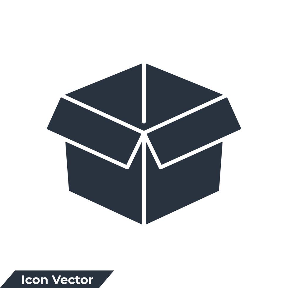 verpakking pictogram logo vectorillustratie. doossymboolsjabloon voor grafische en webdesigncollectie vector