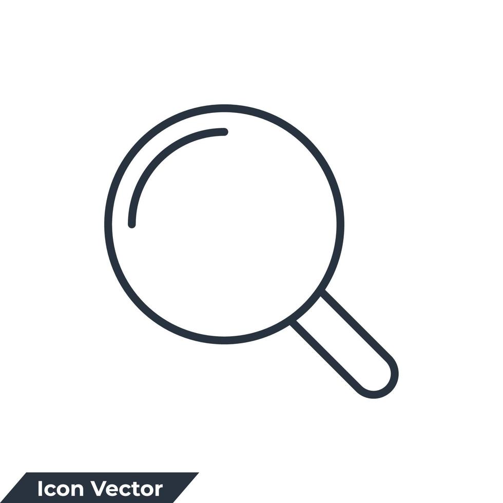 zoek pictogram logo vectorillustratie. vergrootglas symbool sjabloon voor grafische en webdesign collectie vector