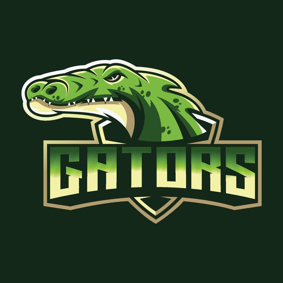 Gators mascotte logo goed gebruik voor symbool identiteit embleem badge en meer vector