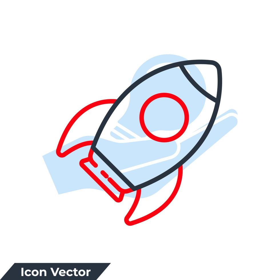 raket pictogram logo vectorillustratie. opstartsymboolsjabloon voor grafische en webdesigncollectie vector