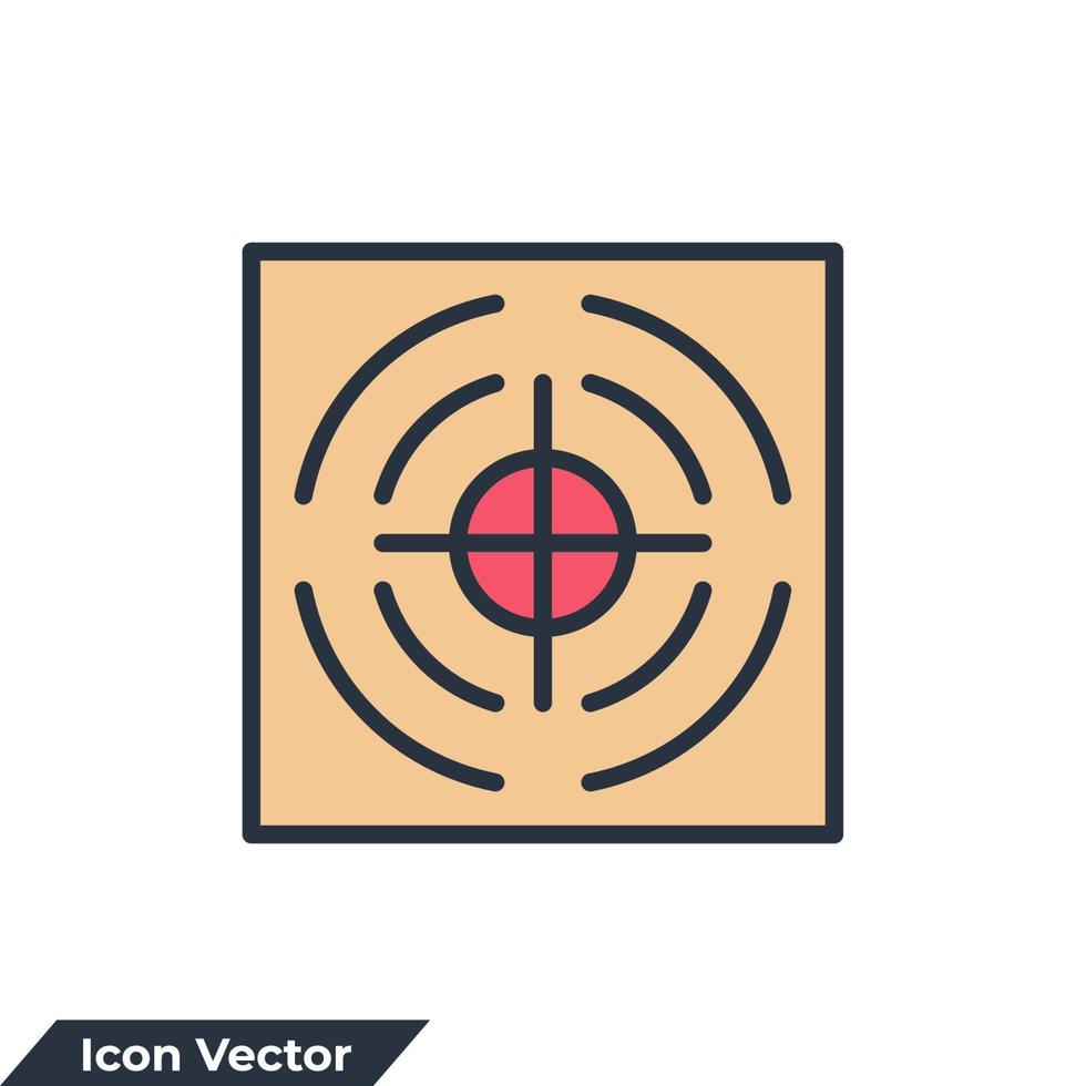 precisie pictogram logo vectorillustratie. doelsymboolsjabloon voor grafische en webdesigncollectie vector