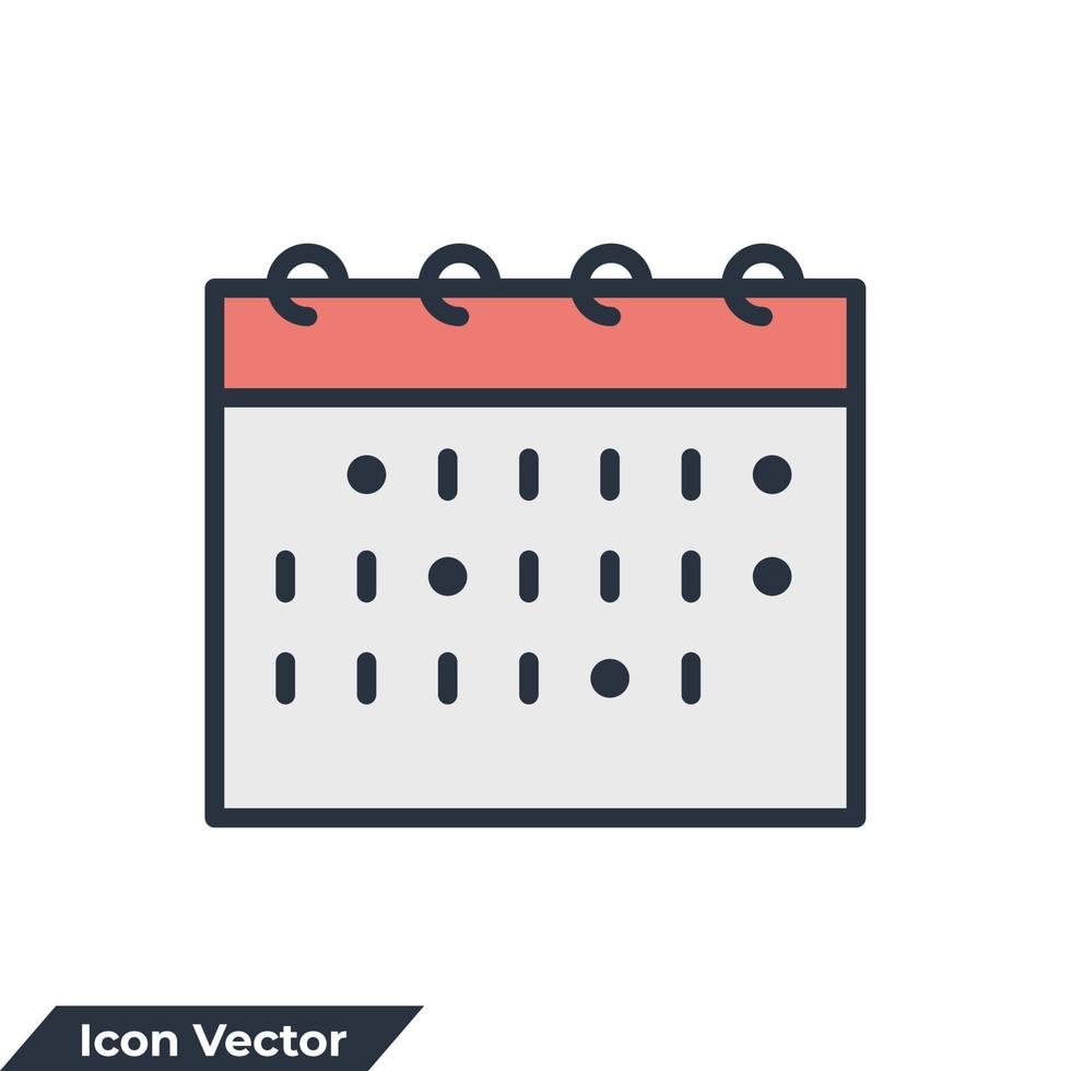 kalender pictogram logo vectorillustratie. kalendersymboolsjabloon voor grafische en webdesigncollectie vector