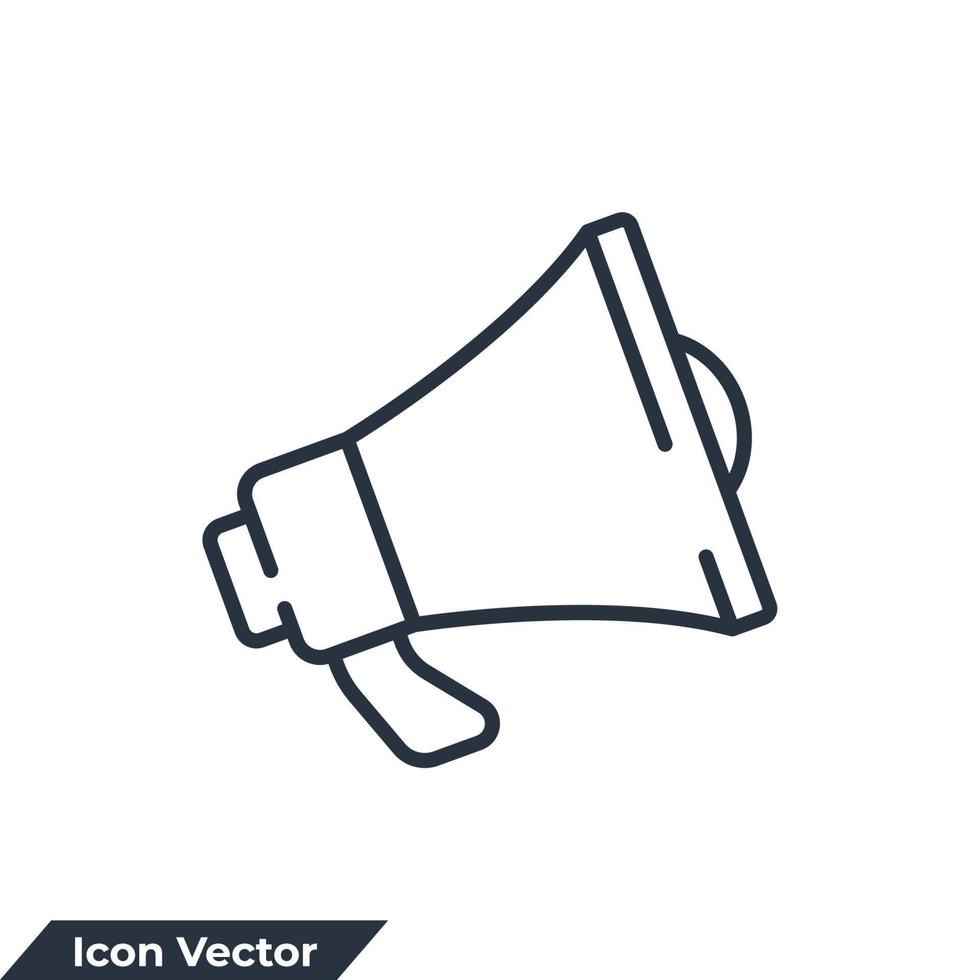 megafoon pictogram logo vectorillustratie. luidspreker. megafoon symbool sjabloon voor grafische en webdesign collectie vector