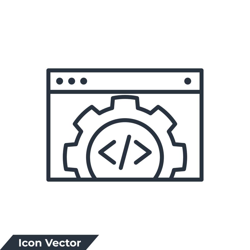 ontwikkeling pictogram logo vectorillustratie. softwaresymboolsjabloon voor grafische en webdesigncollectie vector