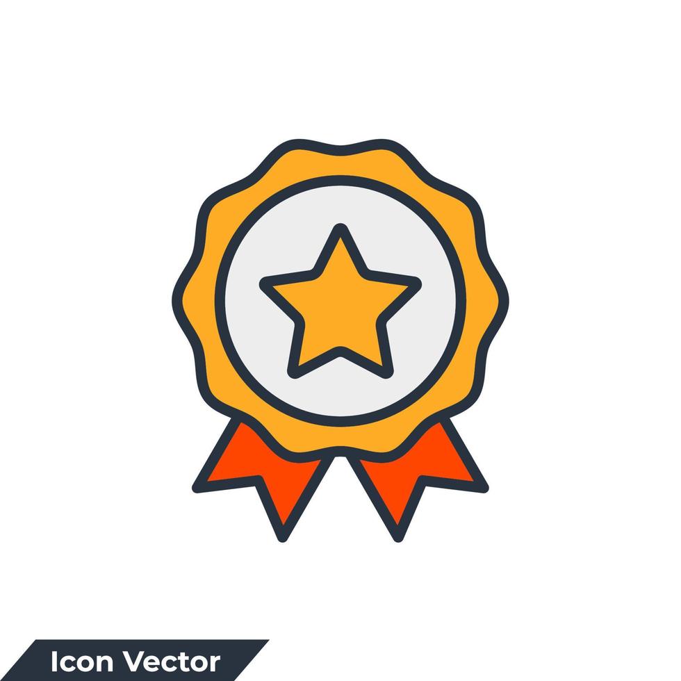 Hoogwaardige kwaliteit. prestatie badge pictogram logo vectorillustratie. certificaatsymboolsjabloon voor grafische en webdesigncollectie vector