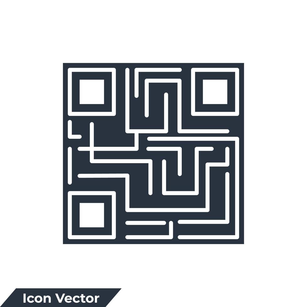 barcode pictogram logo vectorillustratie. qr-codesymboolsjabloon voor grafische en webdesigncollectie vector
