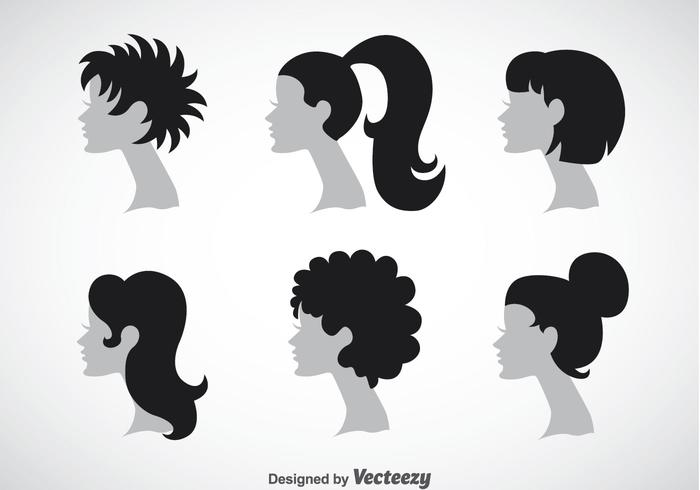 Vrouwen Kapsels Collection Sets vector