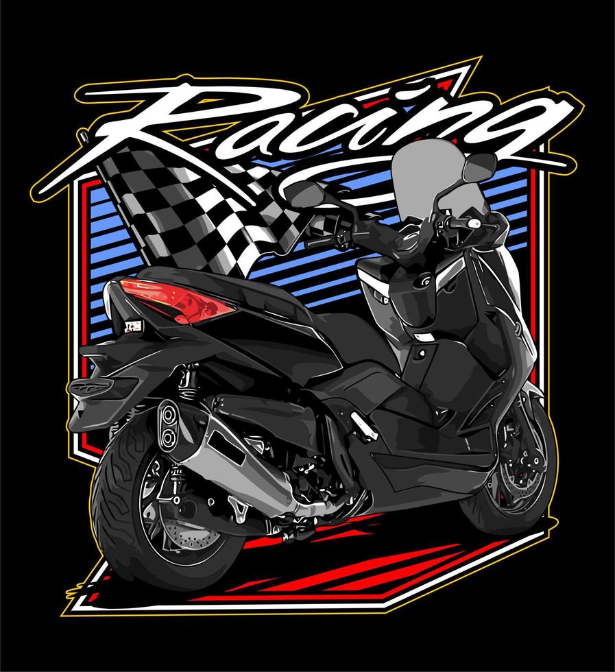 scooter race vector