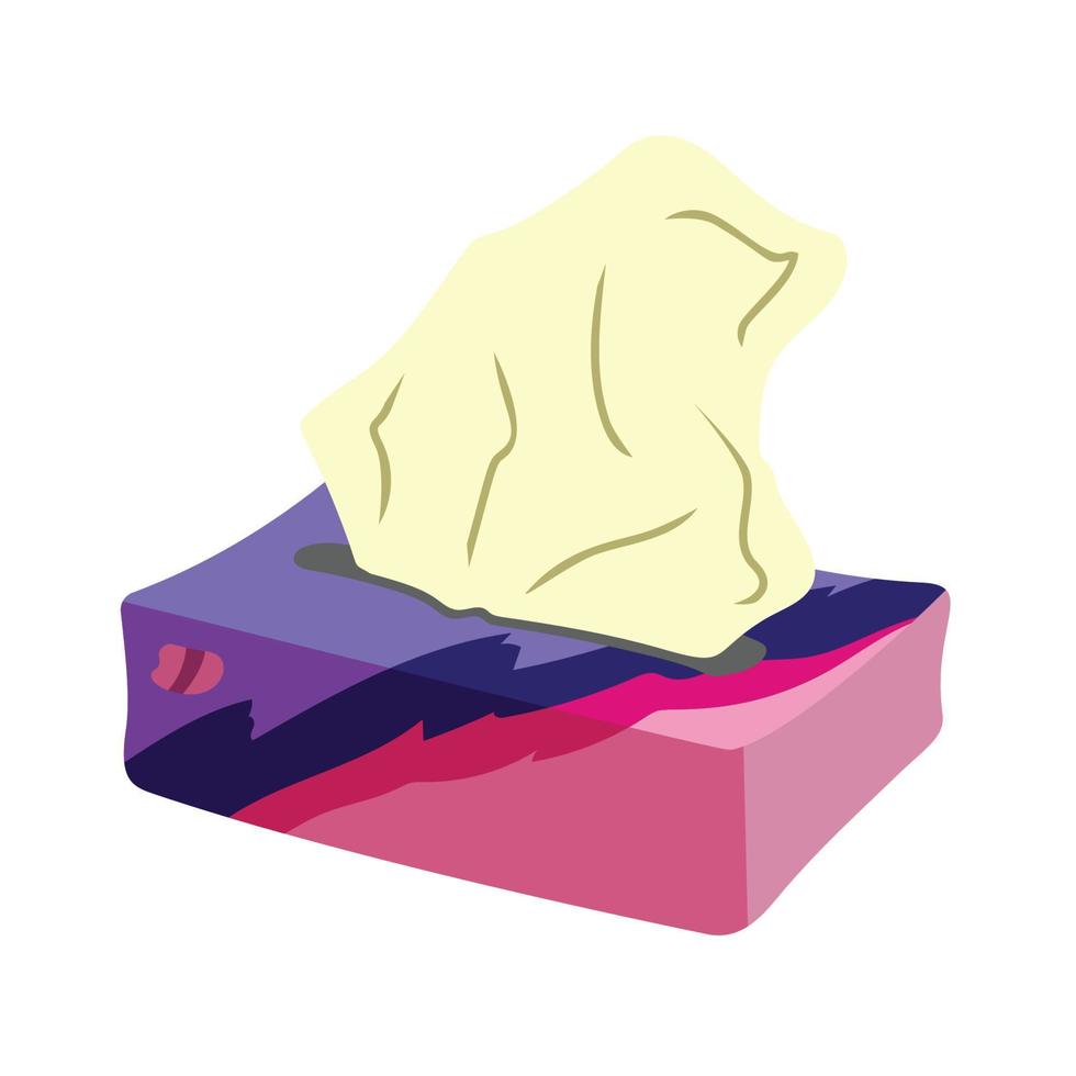 het is een mooie tissuedoos waar een tissue in zit. uitgeruste vectorillustraties vector