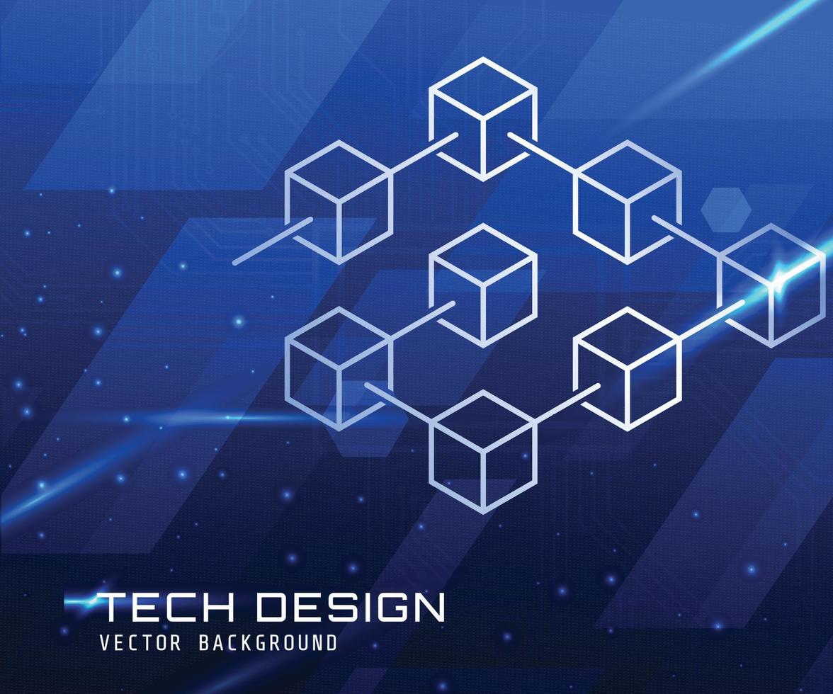 blockchain crypto-technologie vector modern pictogram of element in kaderstijl op donkere achtergrond