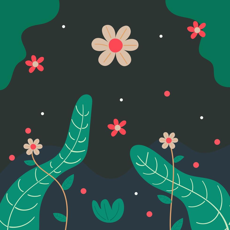 hand getrokken natuur bloem achtergrond. zomer illustratie vector