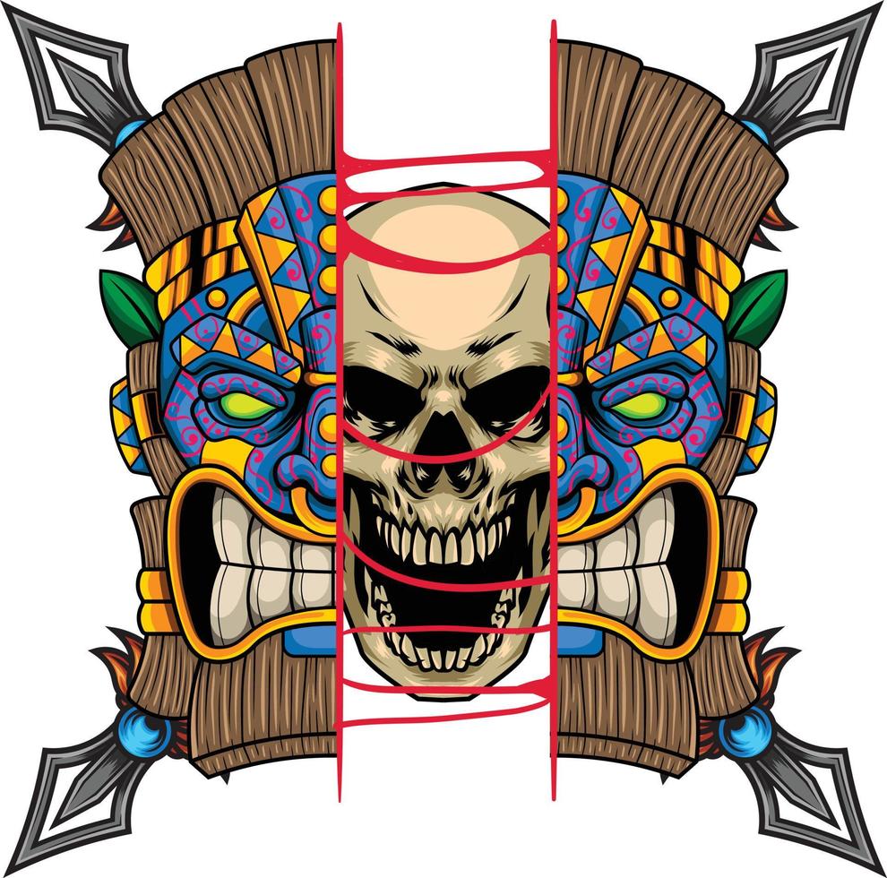 tiki-masker 9.3 " vector