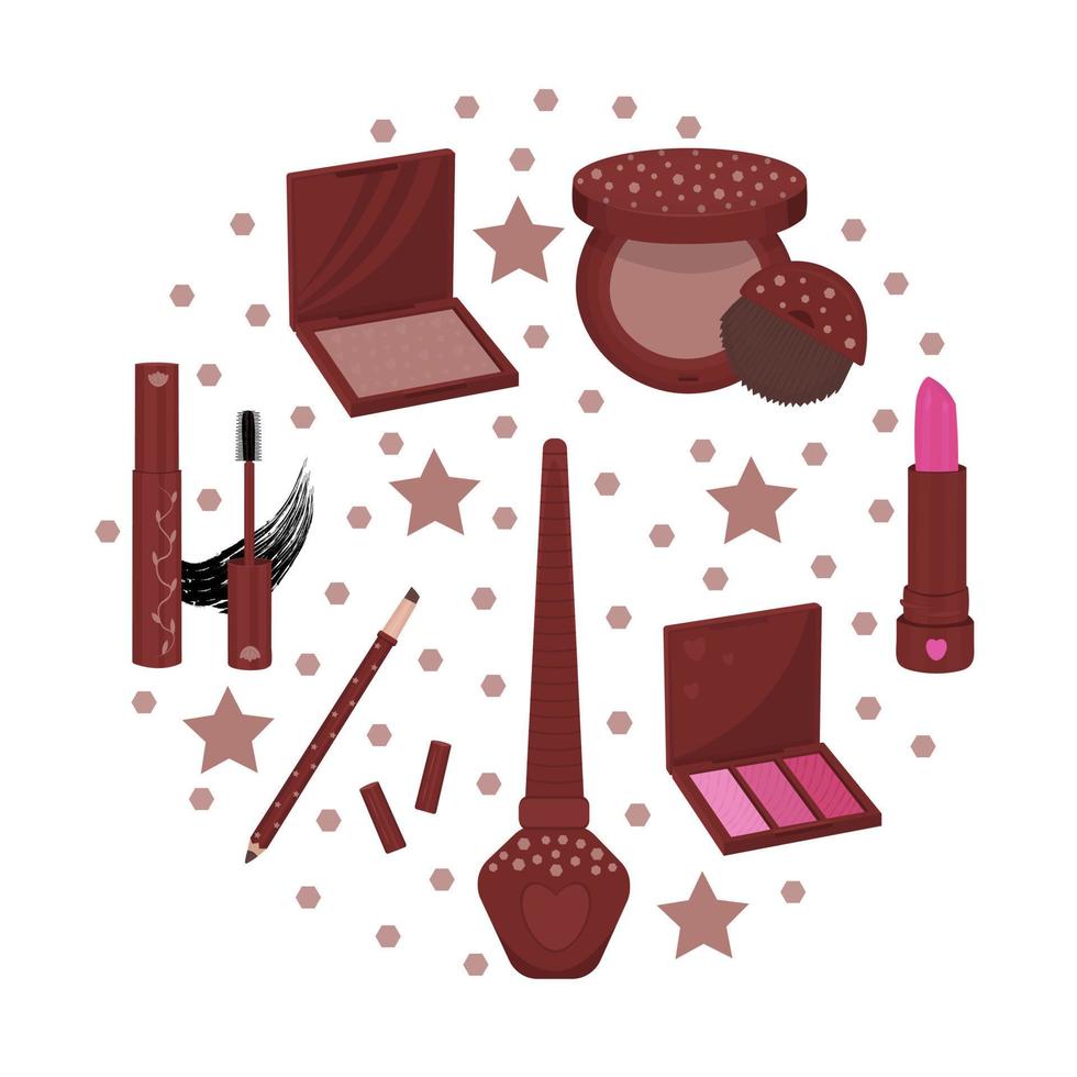 clipart van cosmetische producten vector