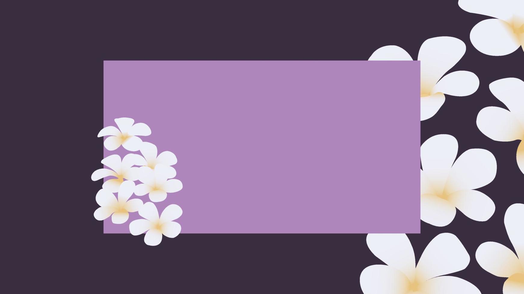 naadloze bloemmotief. witte plumeria bloemen geïsoleerd op background vector