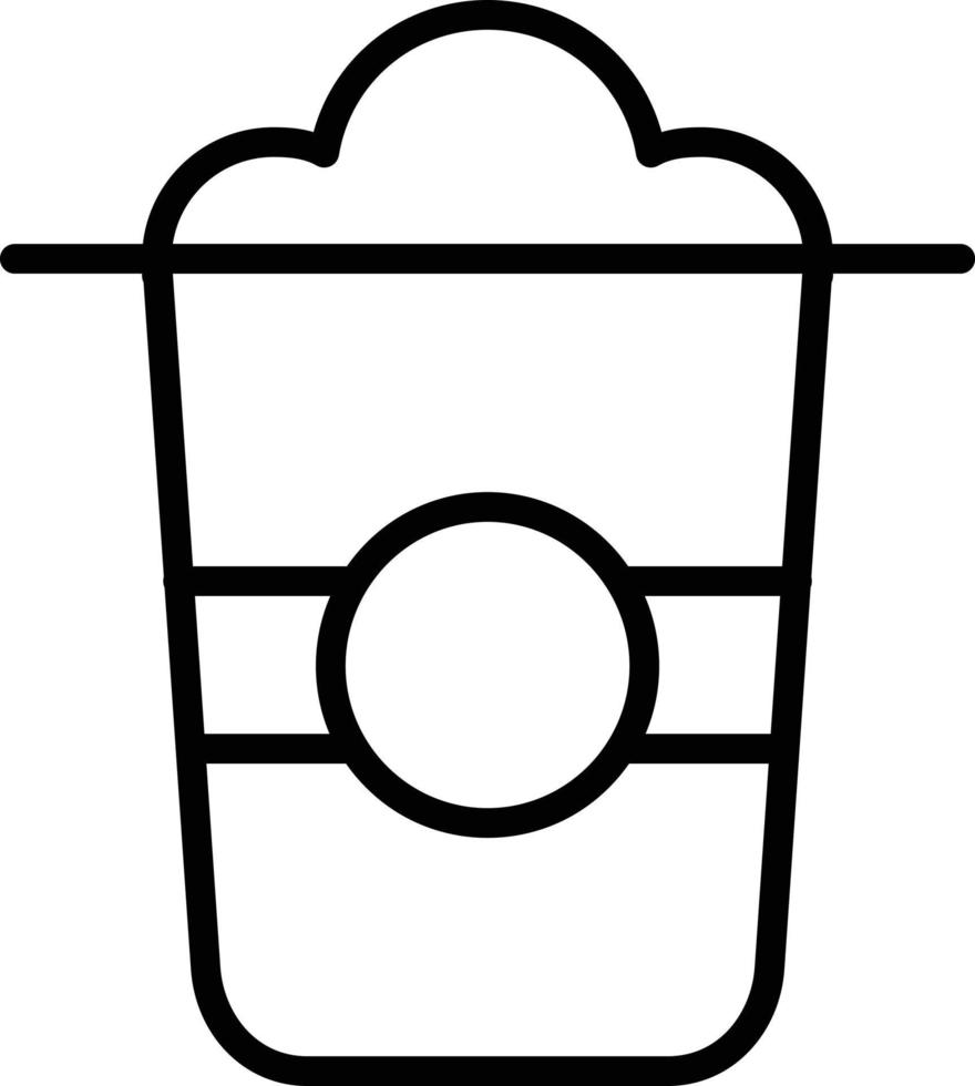 frappé lijn icoon vector