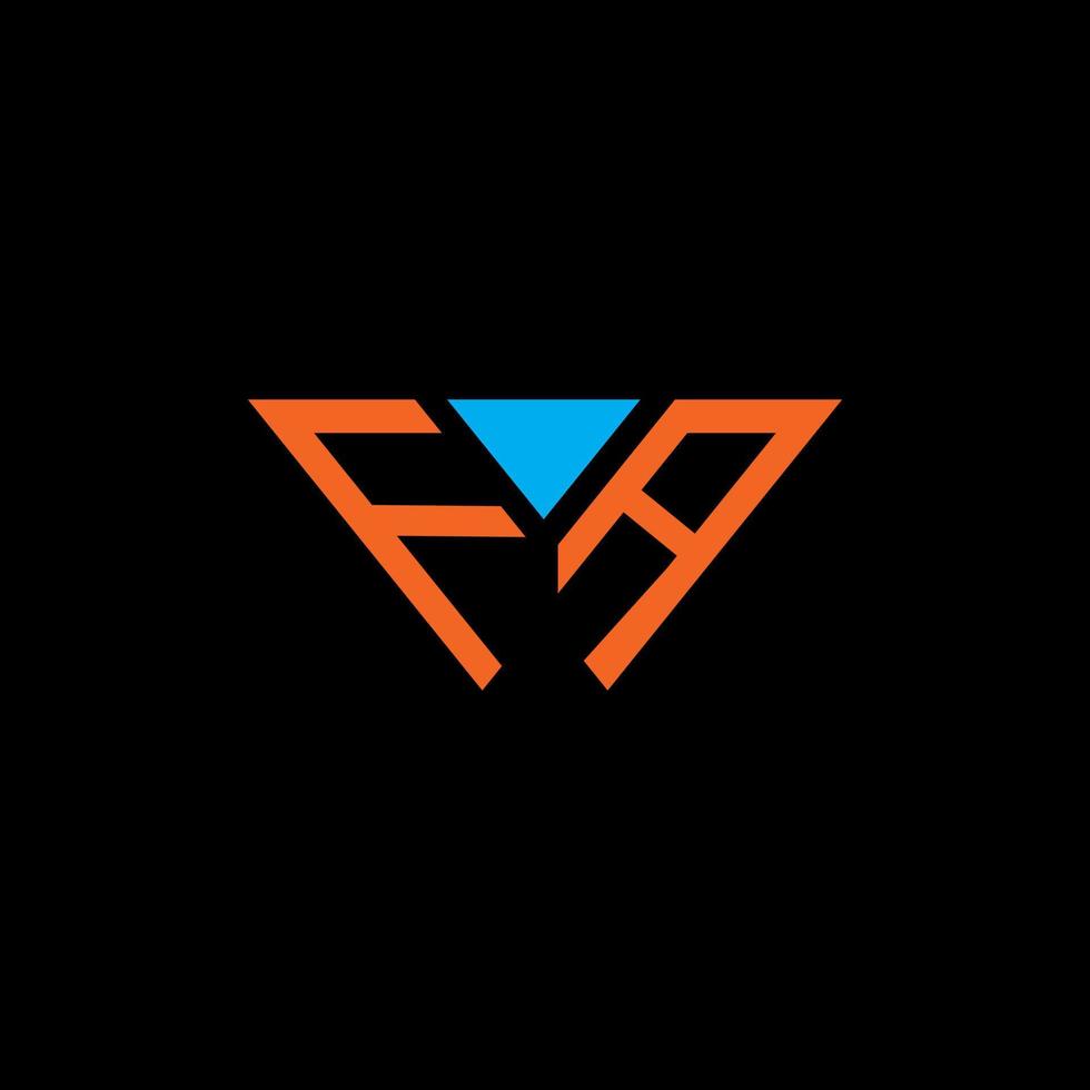 fa letter logo creatief ontwerp met vectorafbeelding, abc eenvoudig en modern logo-ontwerp. vector