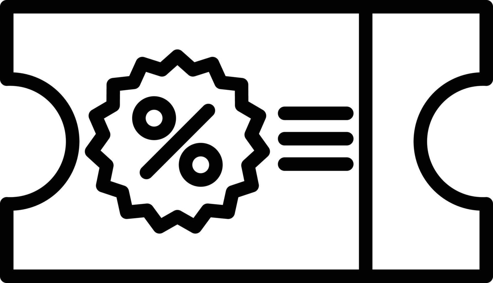 coupon lijn icoon vector