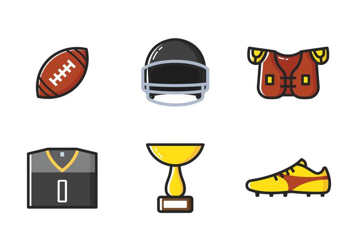 Amerikaans voetbal lijn pictogram vector