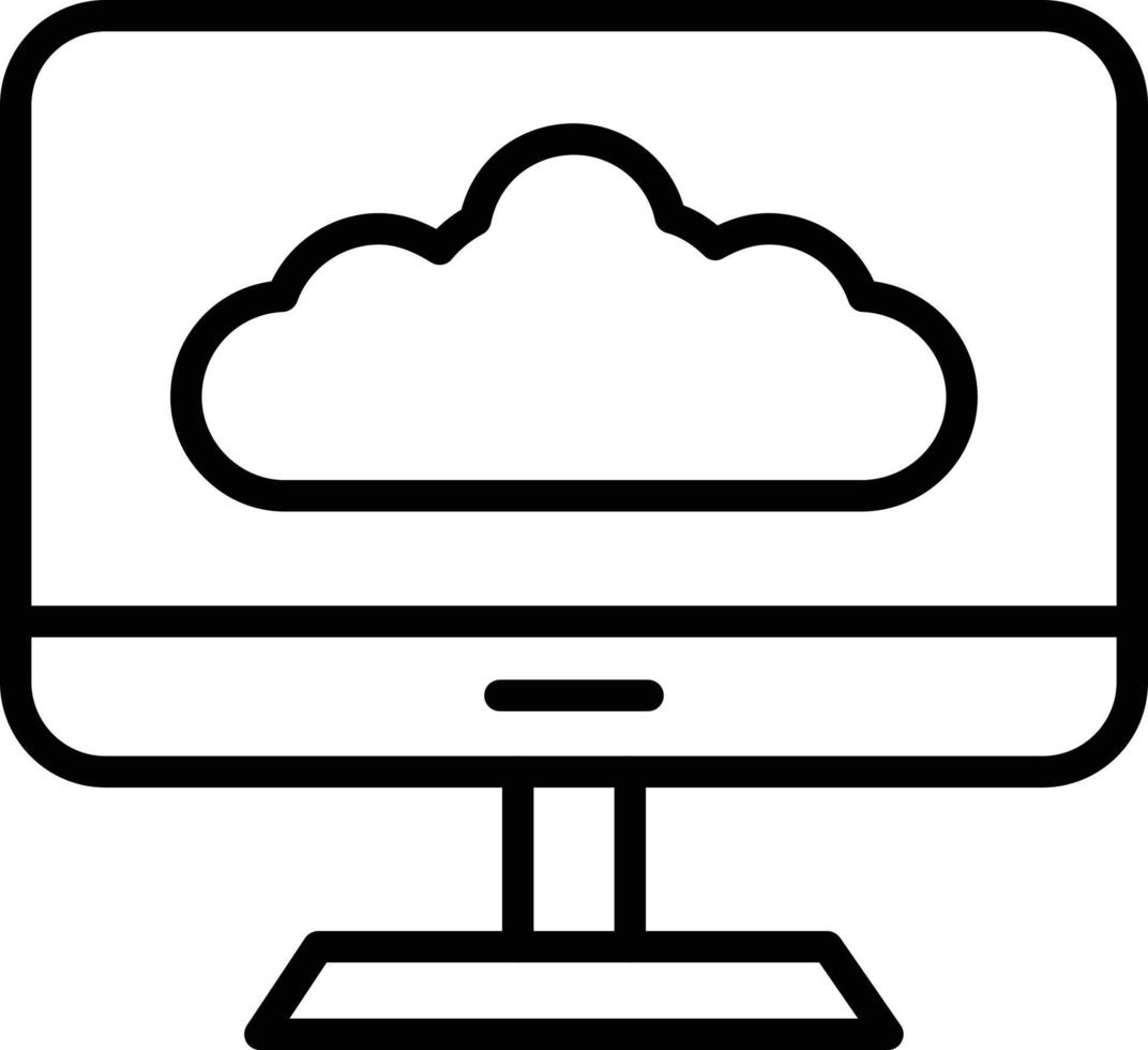 cloud computing lijn icoon vector