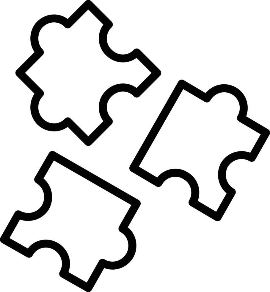 puzzellijn lijn icoon vector