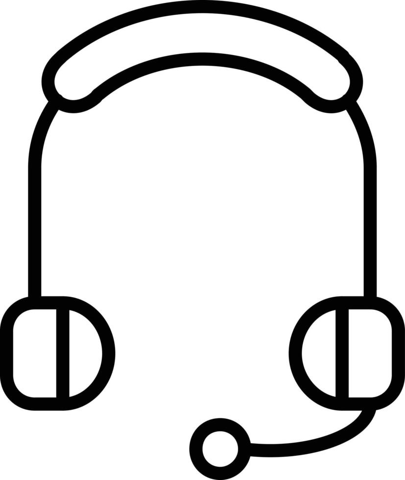 headset lijn icoon vector
