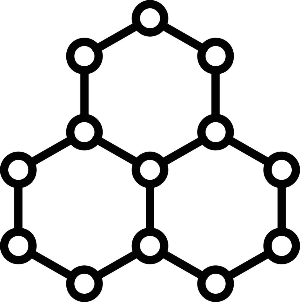 zeshoekige structuur lijn icoon vector