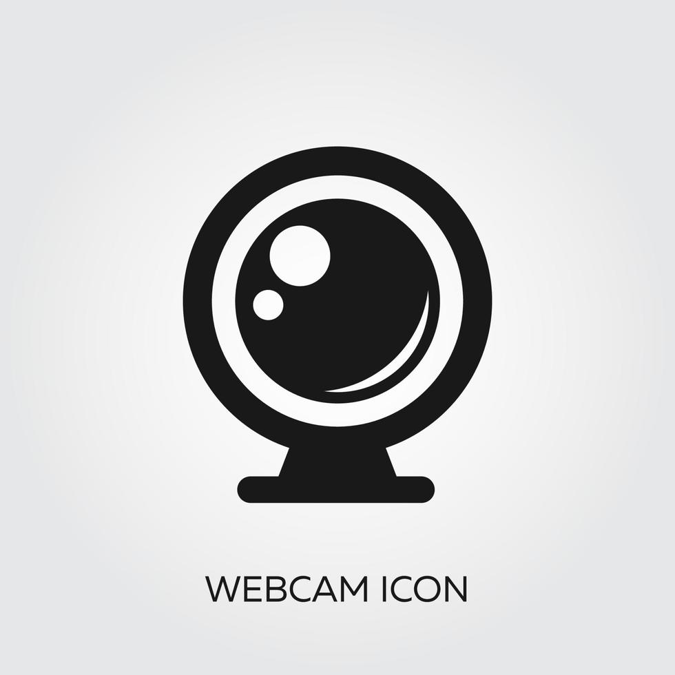 vector webcam pictogram, vlakke stijl vector