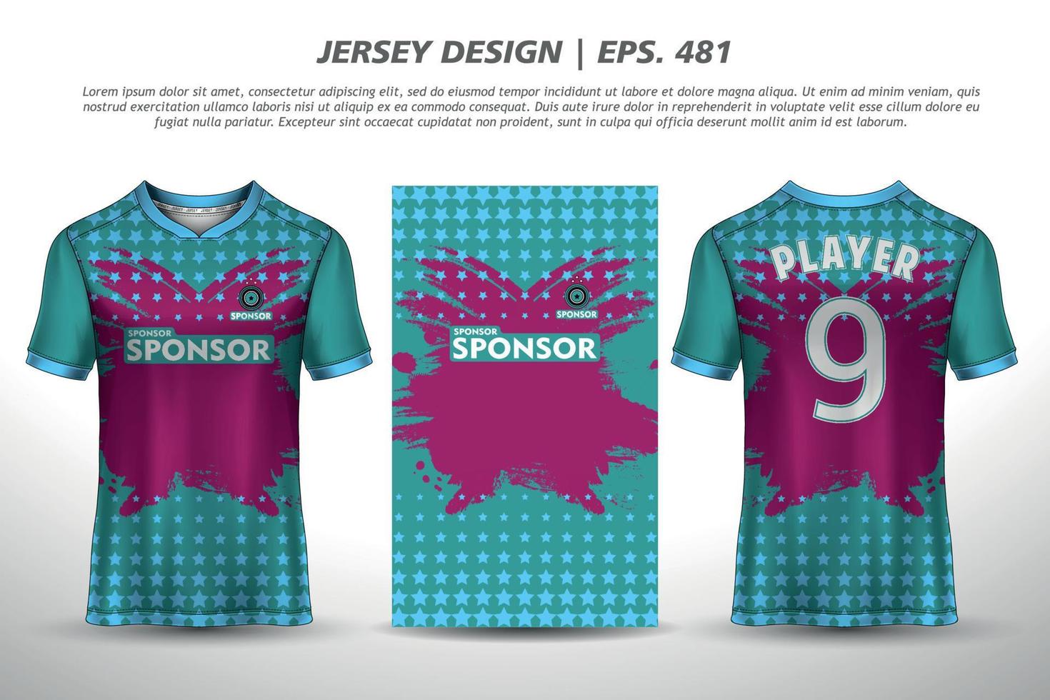 jersey ontwerp sublimatie t-shirt premium geometrisch patroon ongelooflijke vector collectie voor voetbal voetbal racen fietsen gaming motorcross sport