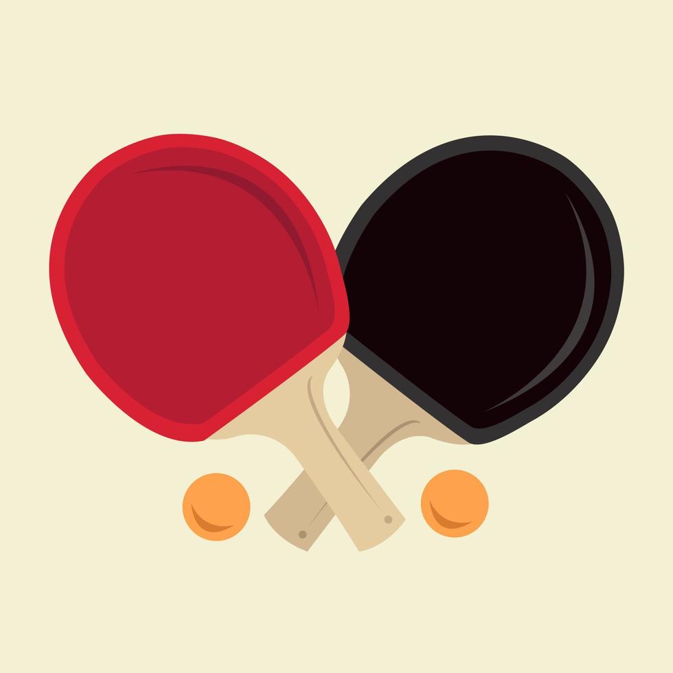 tafeltennis peddels met pingpongballen vectorillustratie voor grafisch ontwerp en decoratief element vector