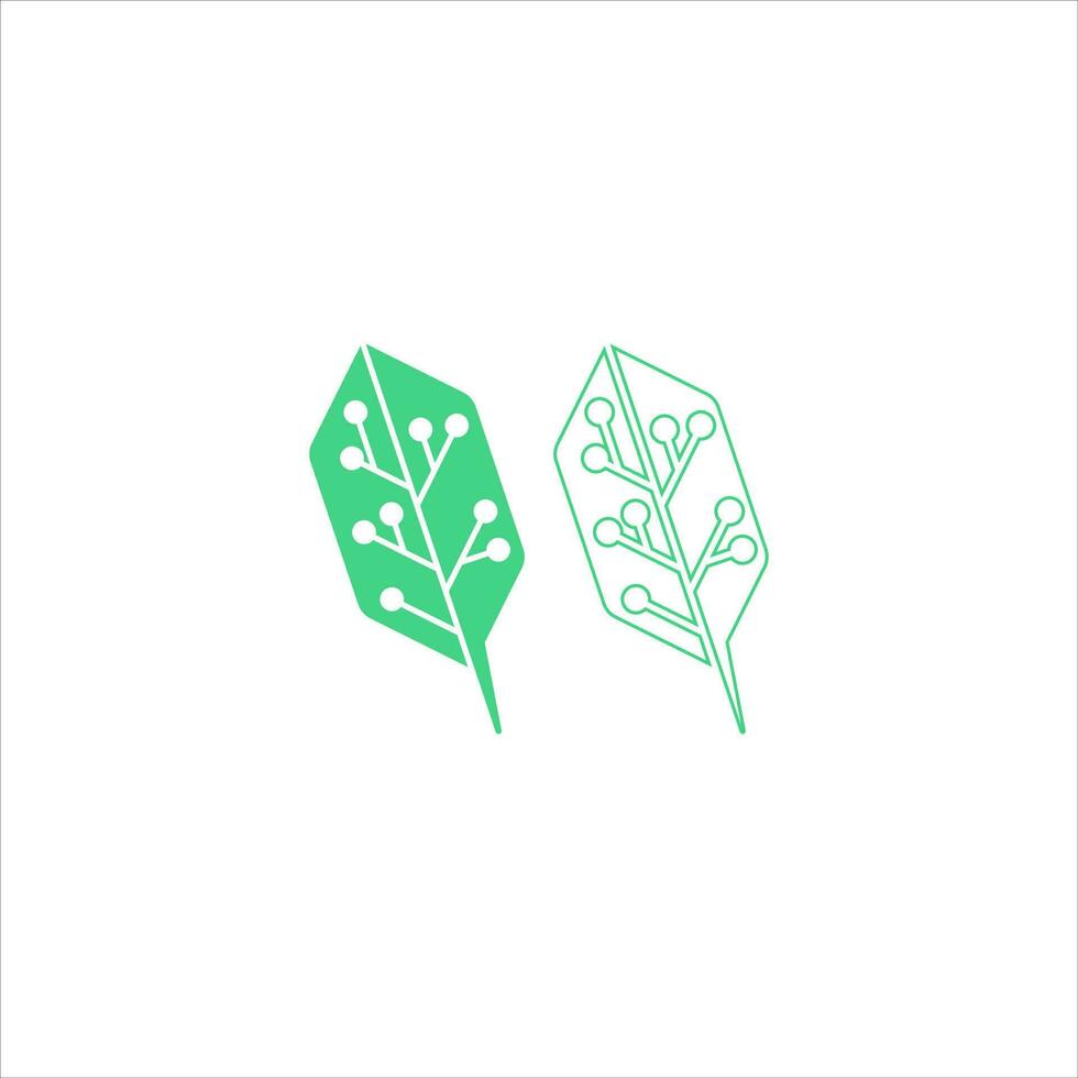 abstracte groene blad en bladeren pictogram vector embleemontwerp. landschapsontwerp, tuin, plant, natuur, gezondheid en ecologie vector logo illustratie.