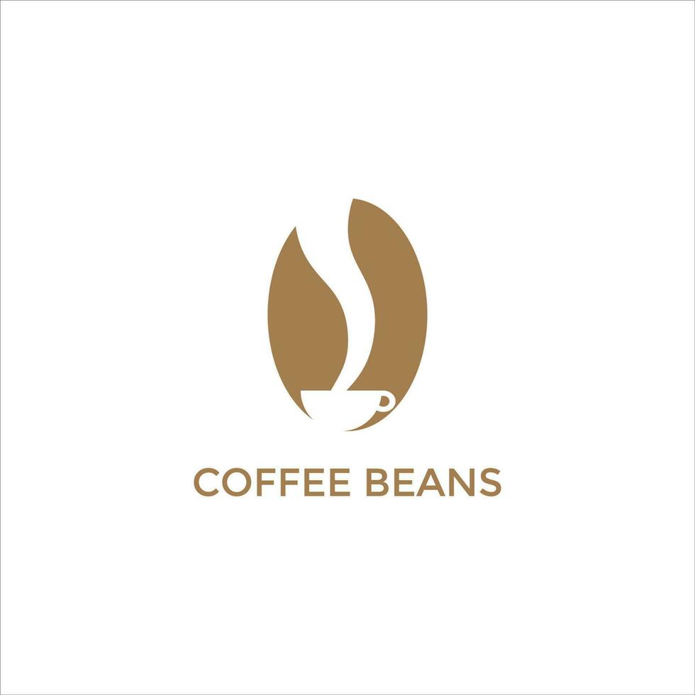 koffie-logo. modern pictogram symbool monochroom mono-line minimalisme vector logo voor coffeeshop.
