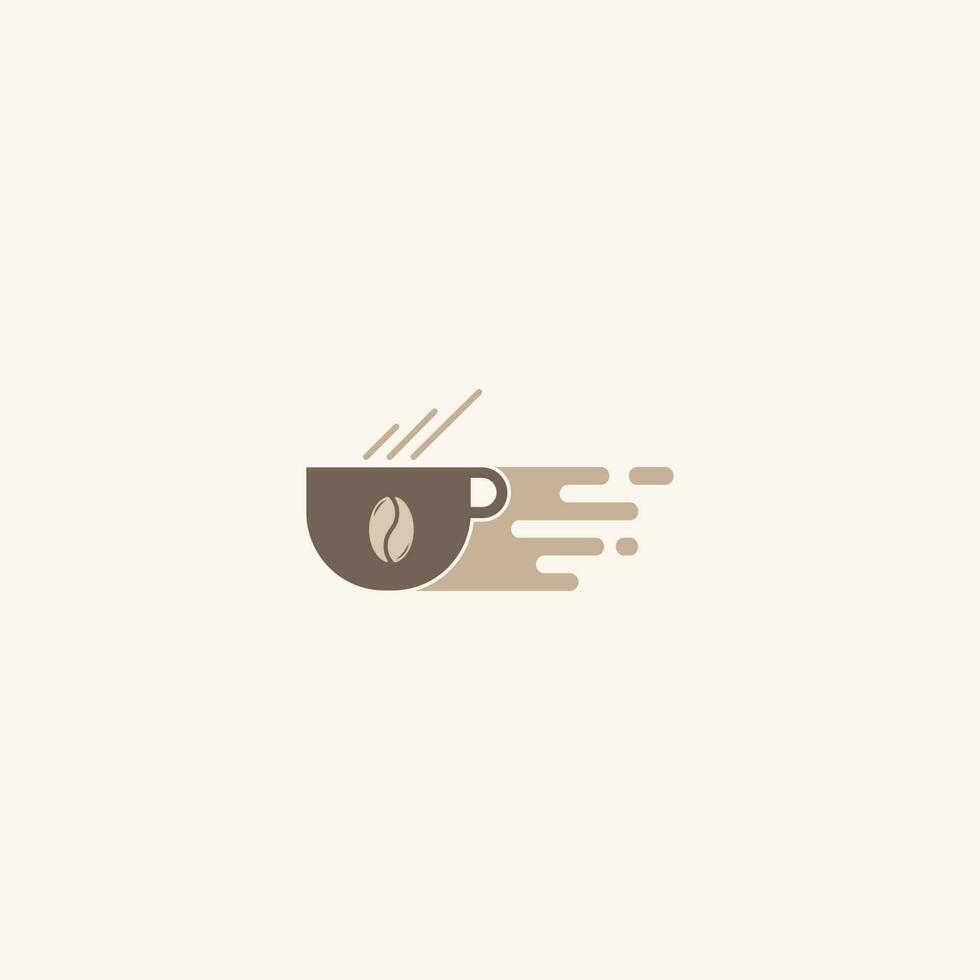 koffie logo bruine kleur. modern pictogram symbool monochroom mono-line minimalisme vector logo voor coffeeshop.