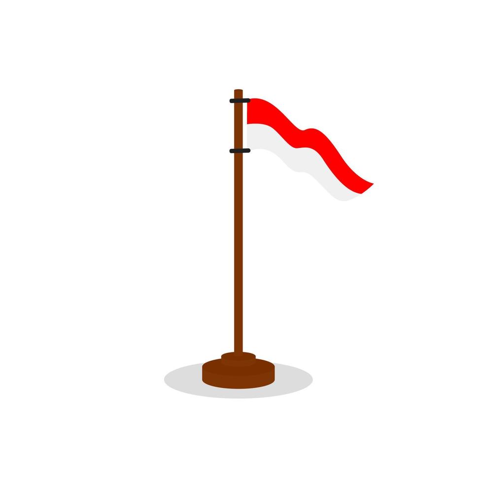 Indonesische vlag, rode en witte vlag, vlag vector