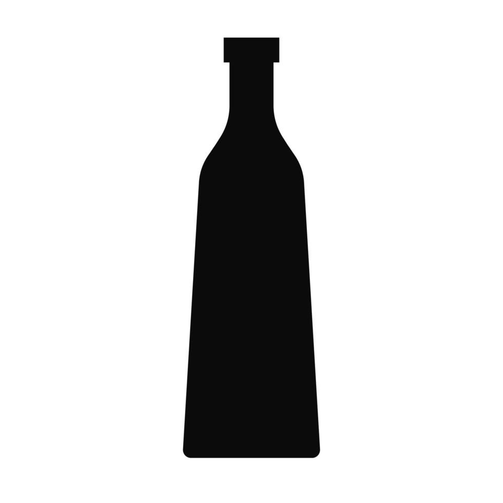 fles pictogram silhouet zwarte kleur vector