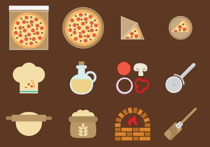 Vector pizza iconen