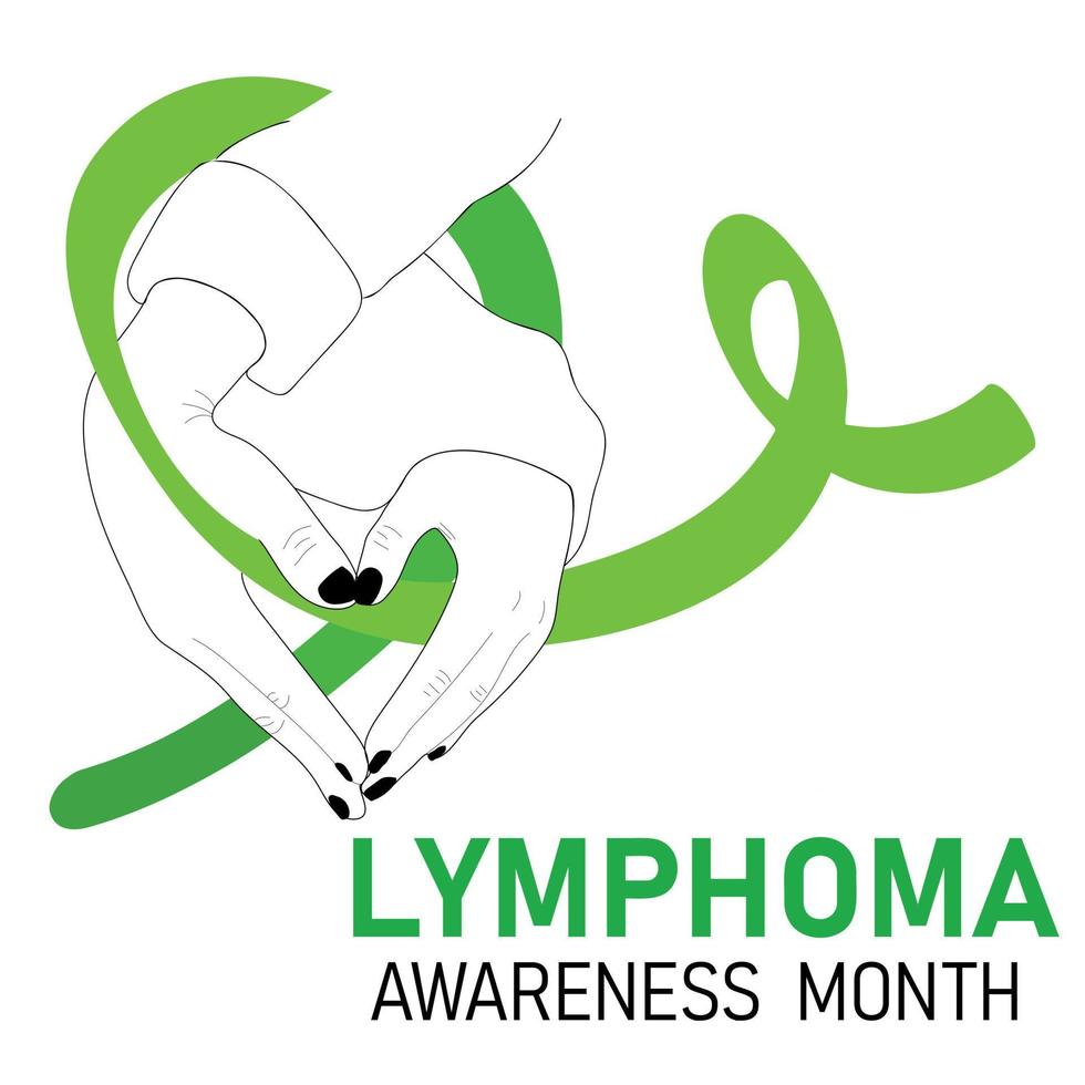 lymfoom bewustzijn maand poster vector