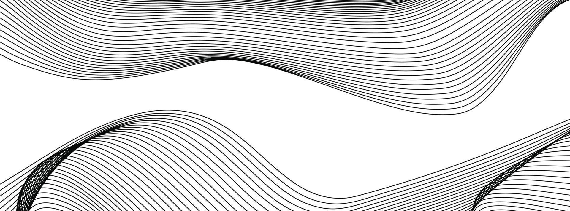 abstracte golf textuur gradiënt zwarte lijn vector