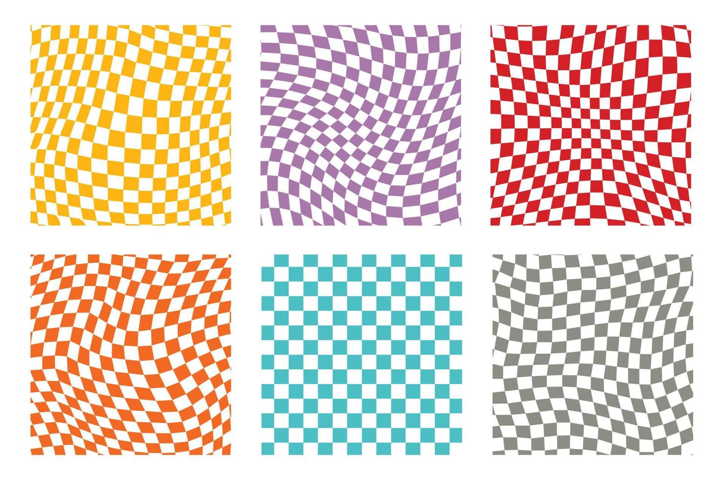 groovy retro patroonachtergrond in psychedelische geruite achtergrondstijl. een schaakbord in een minimalistisch abstract ontwerp met een esthetische sfeer uit de jaren 60 en 70. hippie-stijl y2k. funky print vectorillustratie vector