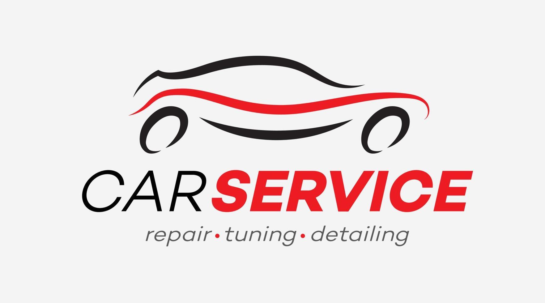 autoservice vectorlabel voor detaillering vector