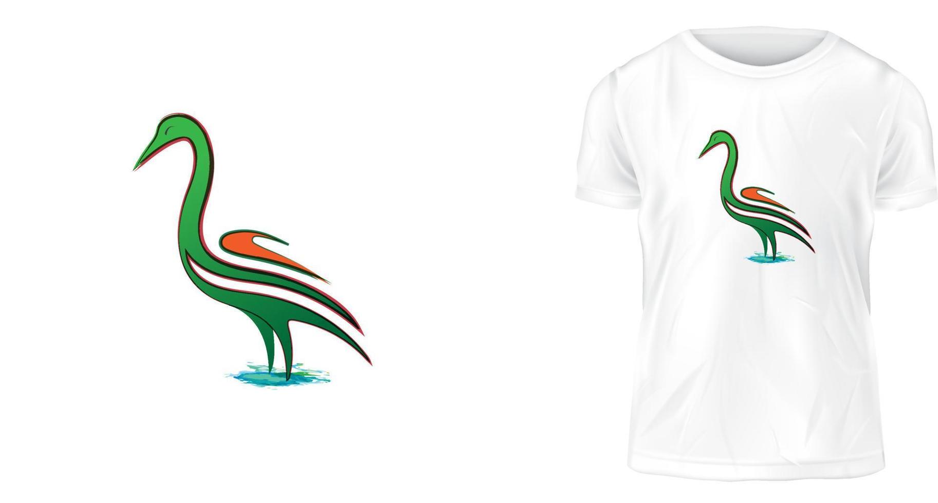 t-shirt ontwerpconcept, een roofvogel vector