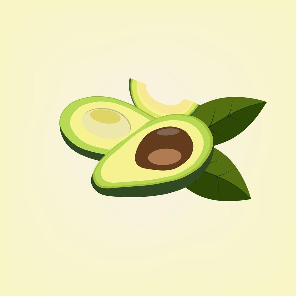 vers avocadofruit opengesneden vector