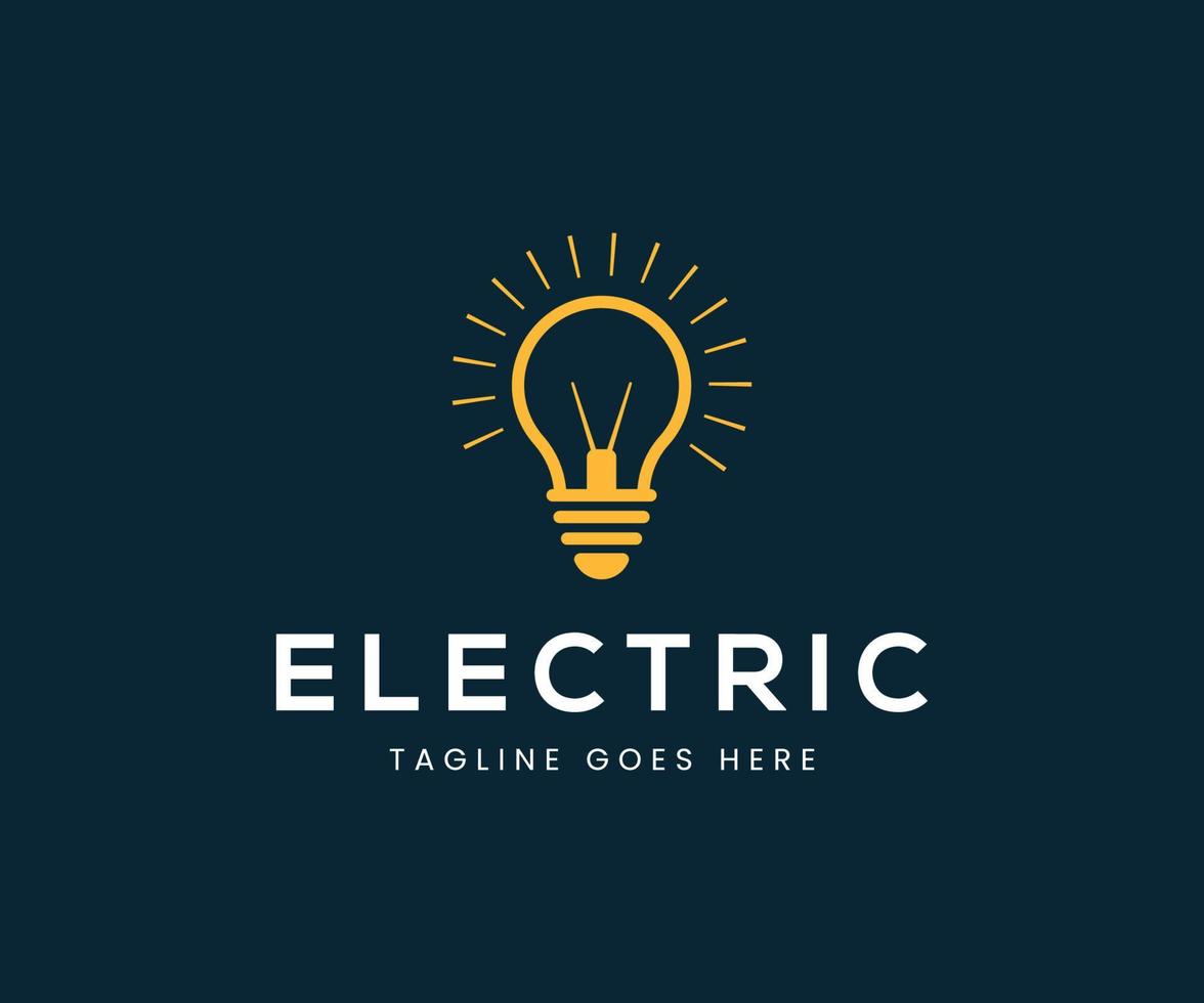 creatieve en unieke elektrische logo-ontwerpsjabloon. vector