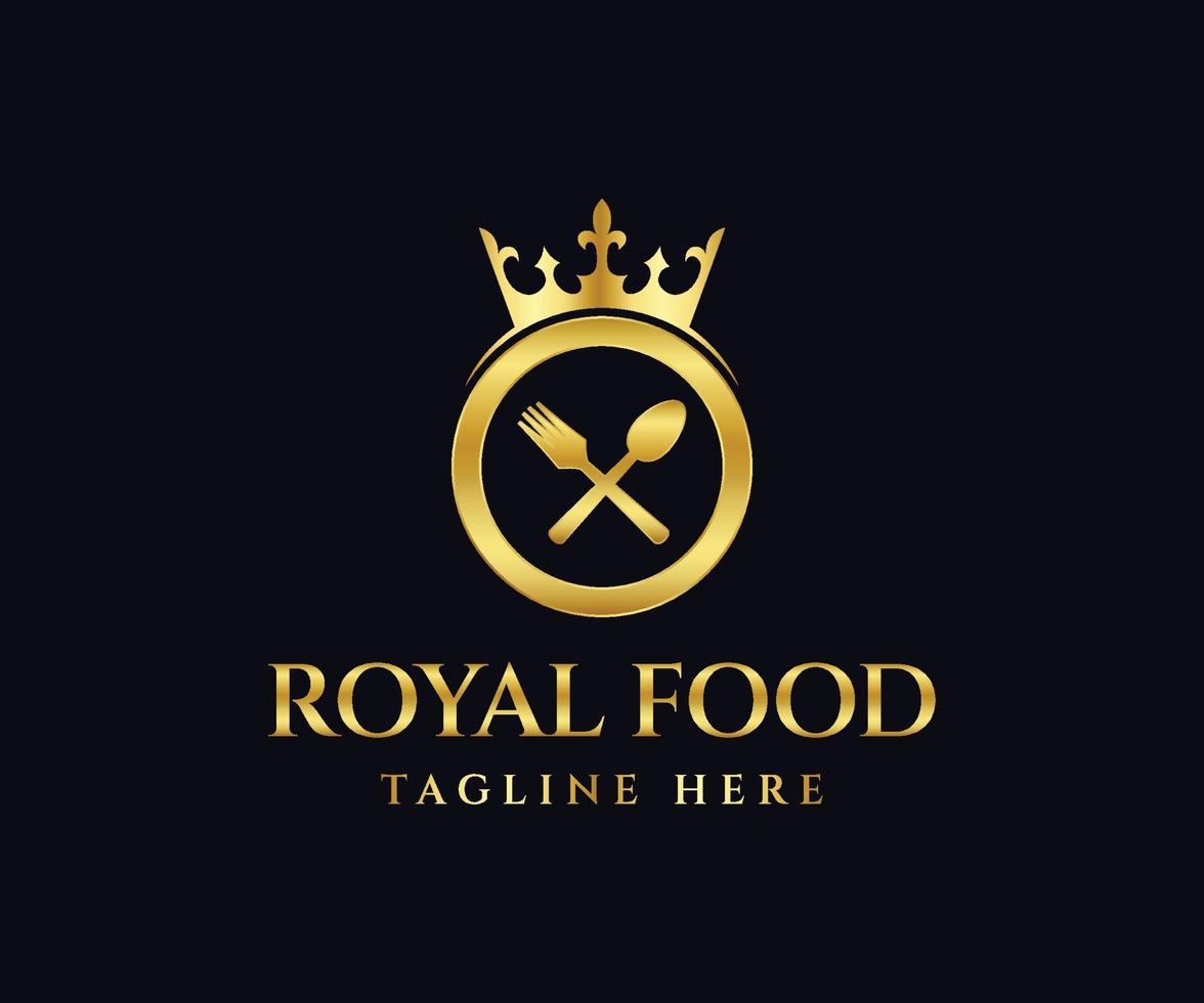 koninklijk voedsel logo ontwerpsjabloon vector